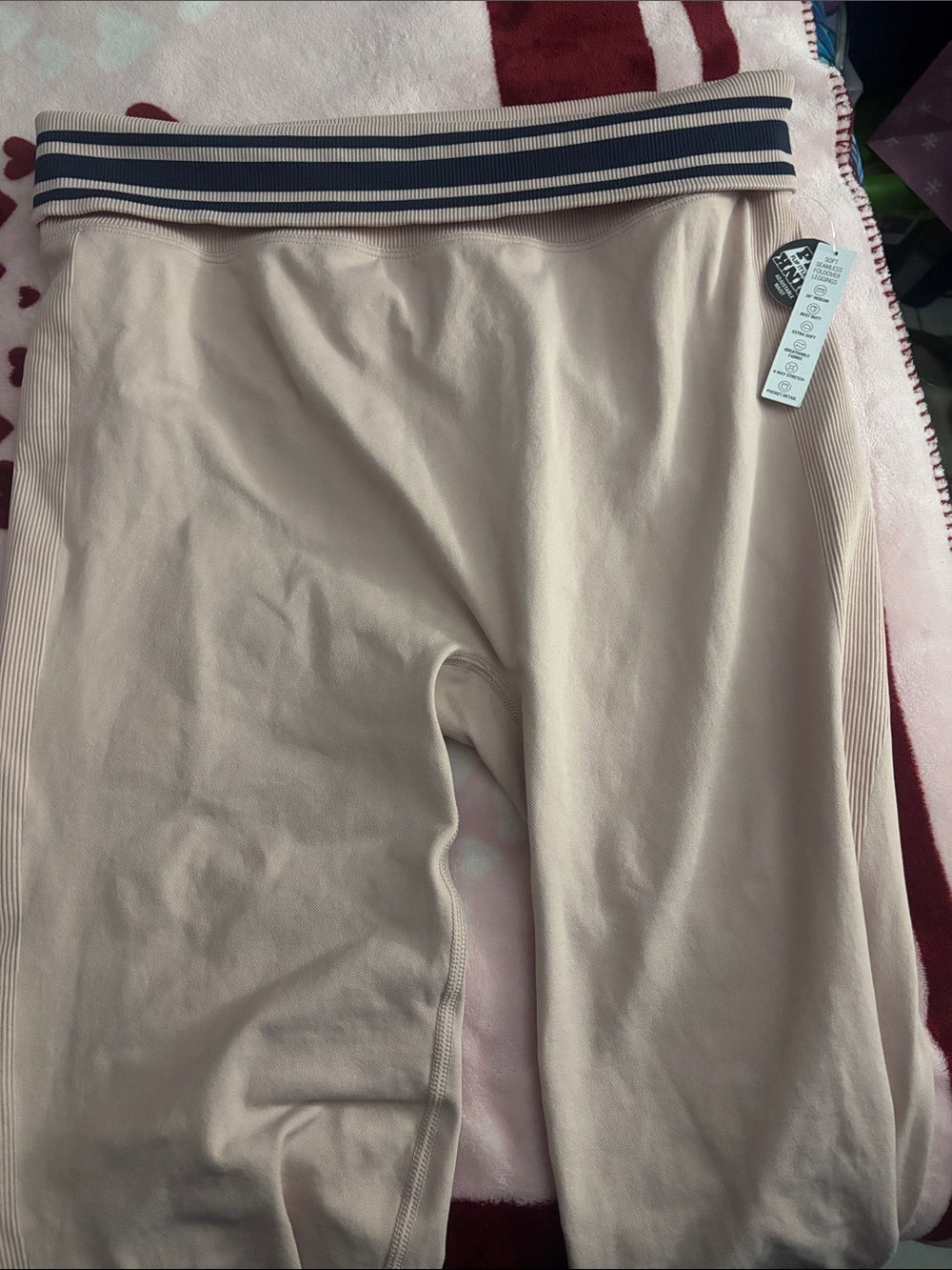 Victoria Secret PINK Flip It Pink and Navy Leggings
